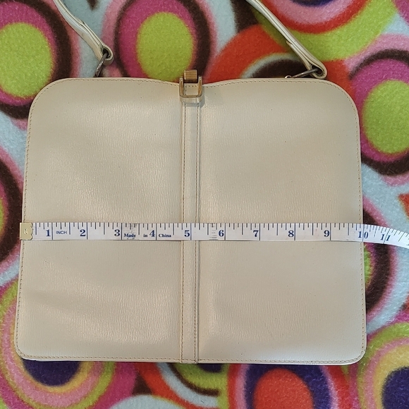 VINTAGE DOFAN Cream Leather Tote Circa 1940-1950's Gorgeous EUC - Picture 13 of 16